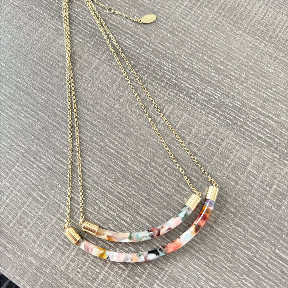 Ann Taylor Factory Gold Multicolor Necklace